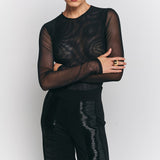 Top Mesh Negro